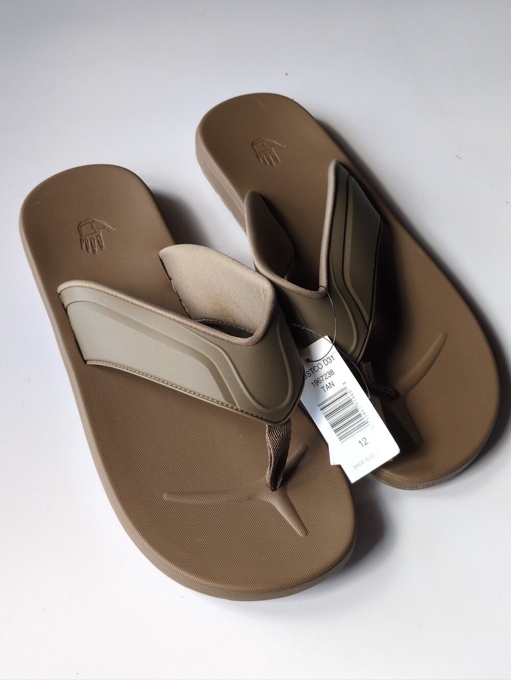 NEW Body Glove Men's Comfort Flip Flop Size 12 Tan